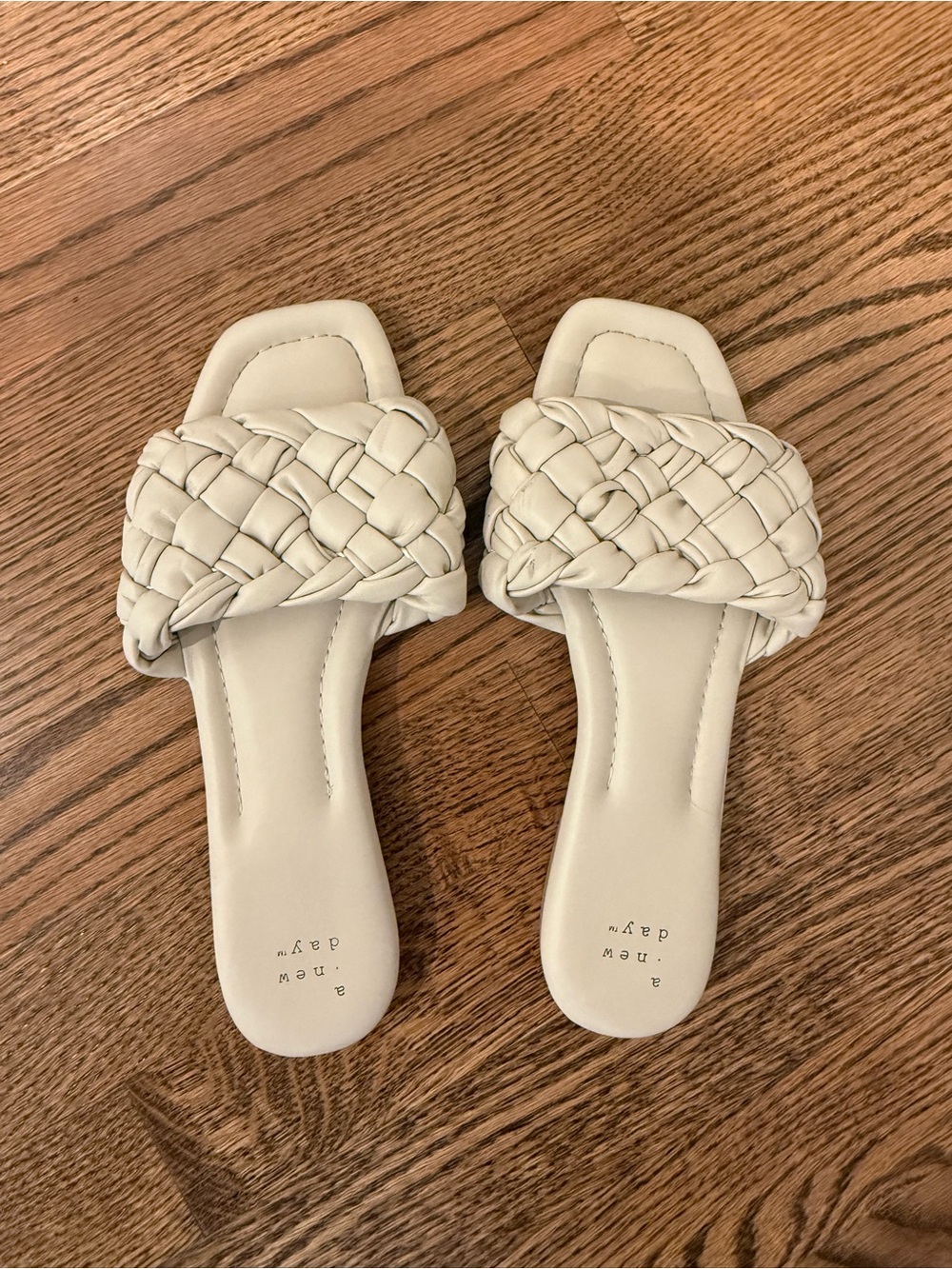 a new day Braided Slide Sandals in Cream